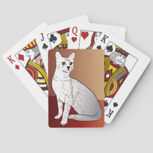 Egyptian Mau Cat - Bronze-bakgrund Casinokort
