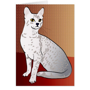 Egyptian Mau Cat - Bronze-bakgrund OBS Kort