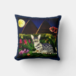 Egyptian Mau Cat i Midnight Garden Kudde