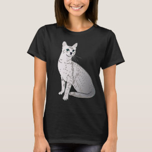 Egyptian Mau Cat - Silver Grått T-shirt