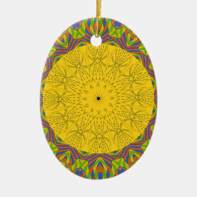 Egyptian Mönster Art Print Julgransprydnad Keramik (Framsidan)