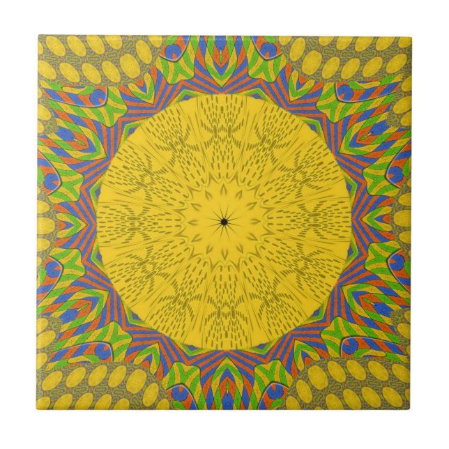 Egyptian Mönster Art Print Kakelplatta (Framsidan)
