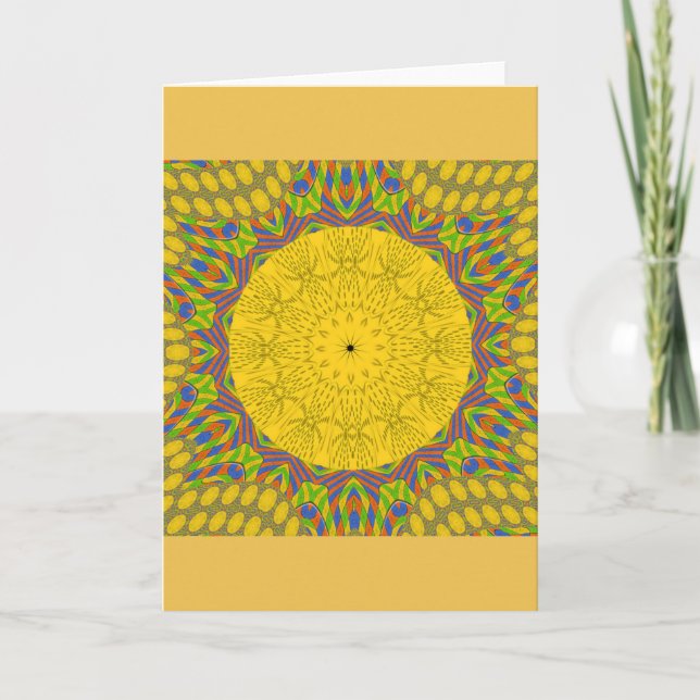 Egyptian Mönster Art Print Kort (Framsida)