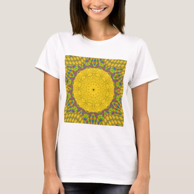 Egyptian Mönster Art Print T Shirt (Framsida)