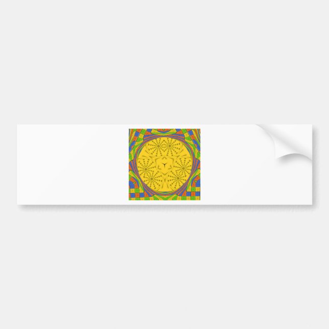 Egyptian Motif Art Print Checkated Ram Design Bildekal (Framsidan)