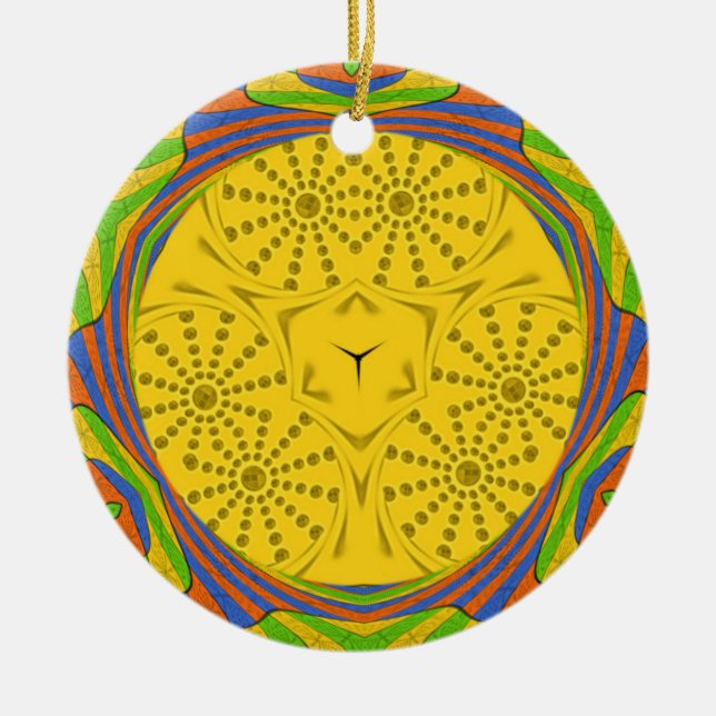 Egyptian Motif Art Print Checkated Ram Design Julgransprydnad Keramik (Framsidan)