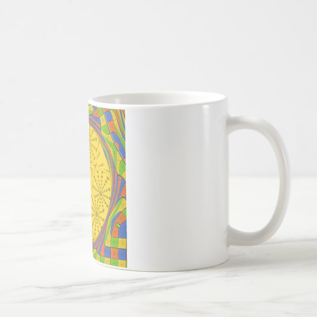 Egyptian Motif Art Print Checkated Ram Design Kaffemugg (Höger)