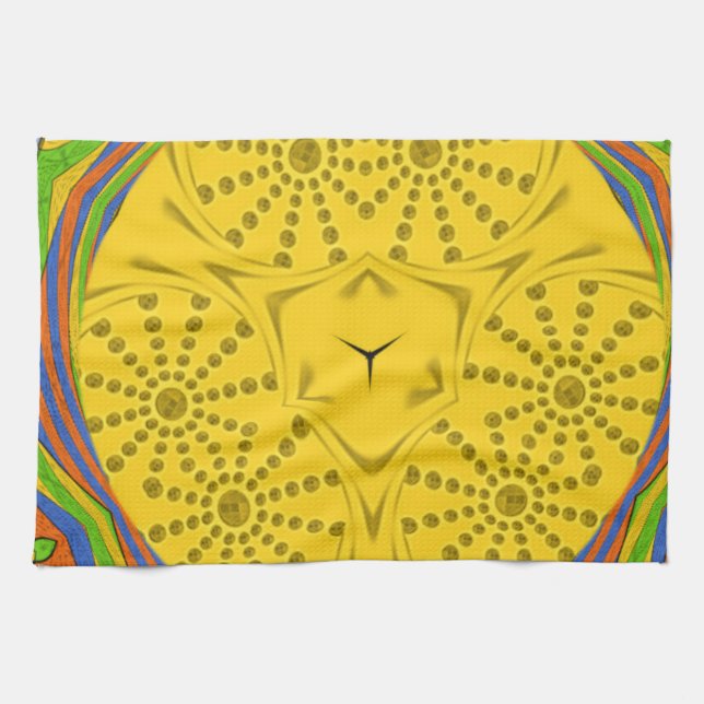 Egyptian Motif Art Print Checkated Ram Design Kökshandduk (Horisontell)