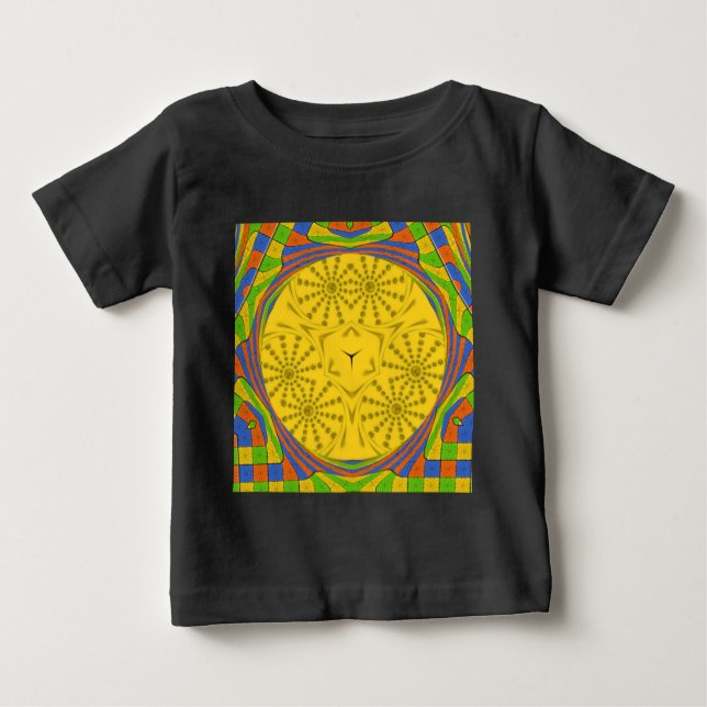 Egyptian Motif Art Print Checkated Ram Design Tee (Framsida)