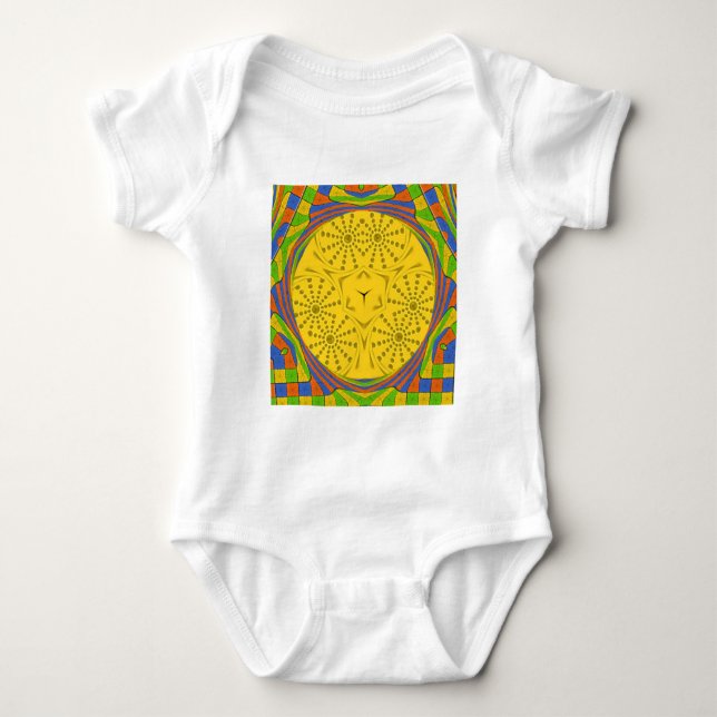 Egyptian Motif Art Print Checkated Ram Design Tee (Framsida)
