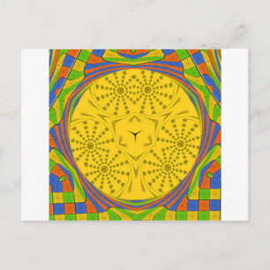 Egyptian Motif Art Print Checkated Ram Design Vykort