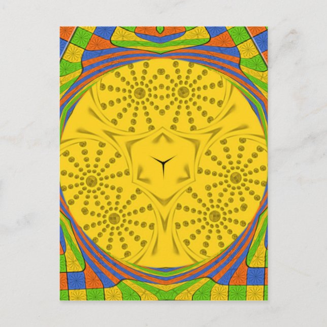 Egyptian Motif Art Print Checkated Ram Design Vykort (Framsida)