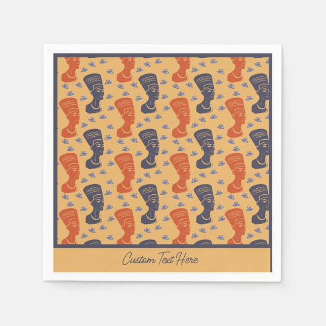 Egyptian Nefertiti Ancient Egypten Exotic Pappersservett (Framsidan)