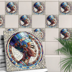Egyptian Nefertiti - Mosaic Art Kakelplatta