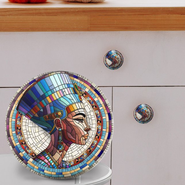 Egyptian Nefertiti - Mosaic Art Knopp (Skapare uppladdad)