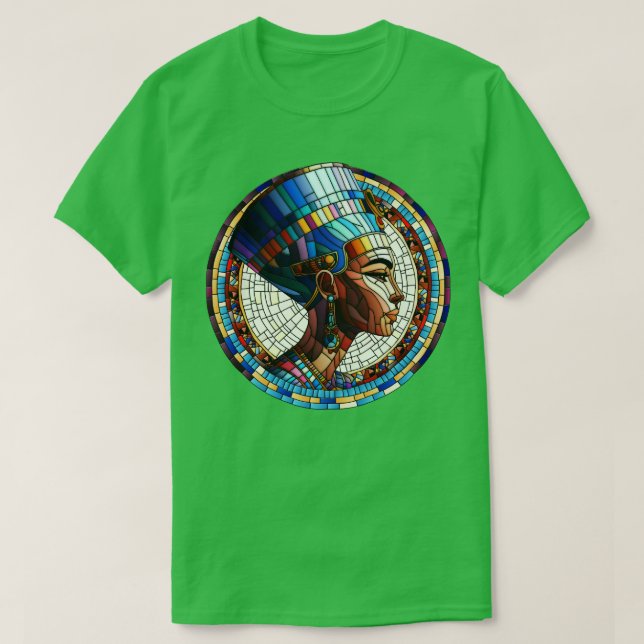 Egyptian Nefertiti Mosaic Art T Shirt (Design framsida)