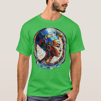 Egyptian Nefertiti Mosaic Art T Shirt
