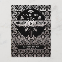 Egyptian Nouveau Bröllop spara datum Postcards Meddelande Vykort