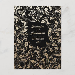 Egyptian Nouveau Bröllop spara datum Postcards Meddelande Vykort