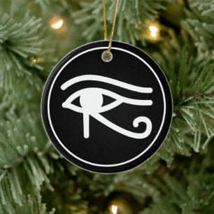 Egyptian Öga of Horus Julgransprydnad Keramik