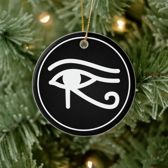 Egyptian Öga of Horus Julgransprydnad Keramik (Träd)