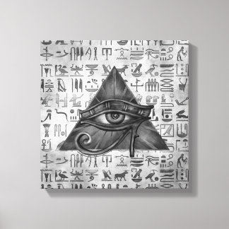 Egyptian Öga of Horus - Wadjet Digital Art Canvastryck