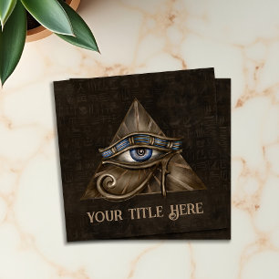 Egyptian Öga of Horus - Wadjet Ornament Fyrkantigt Visitkort