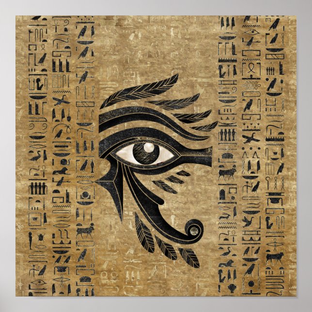Egyptian Öga of Horus - Wadjet Poster (Framsidan)