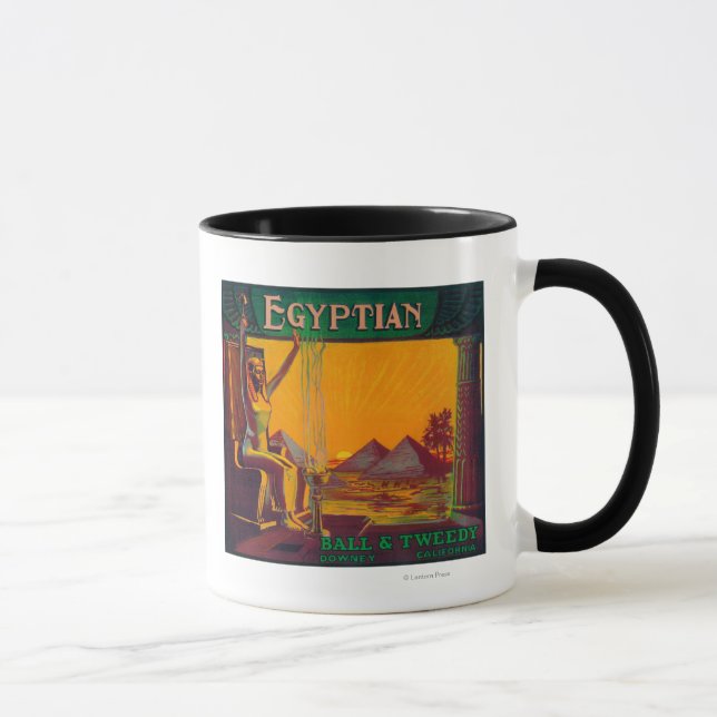 Egyptian Orange LabelDowney, CA Mugg (Höger)