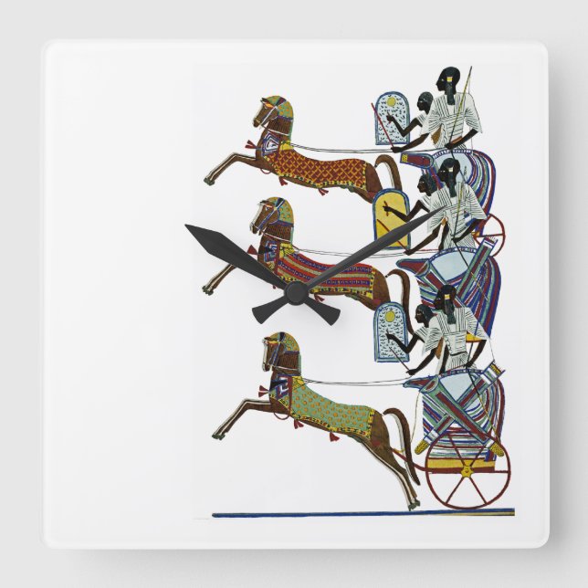 Egyptian Ornamnet #2 på Emporio Moffa Fyrkantig Klocka (Framsida)