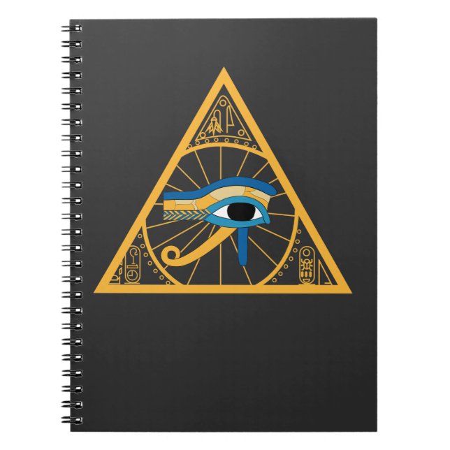 Egyptian Pharaoh Ancient Horus Öga Symbol Anteckningsbok (Framsidan)