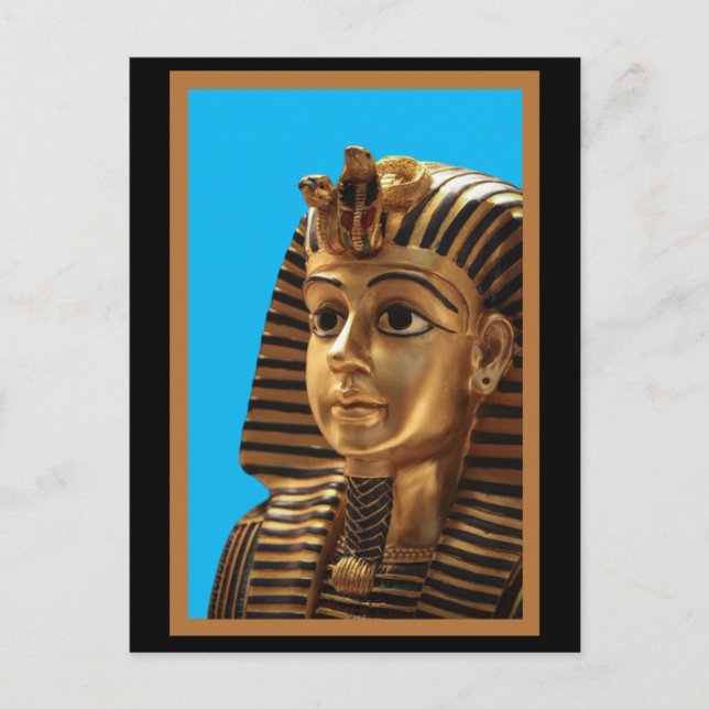 Egyptian Pharaoh Headdress, Art Postcard Vykort (Framsida)