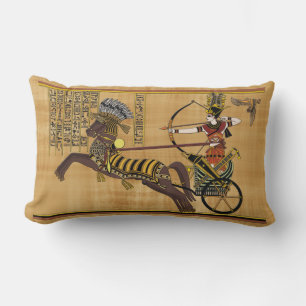 Egyptian Pharaoh Ramesses II & Chariot i Kadesh Lumbarkudde