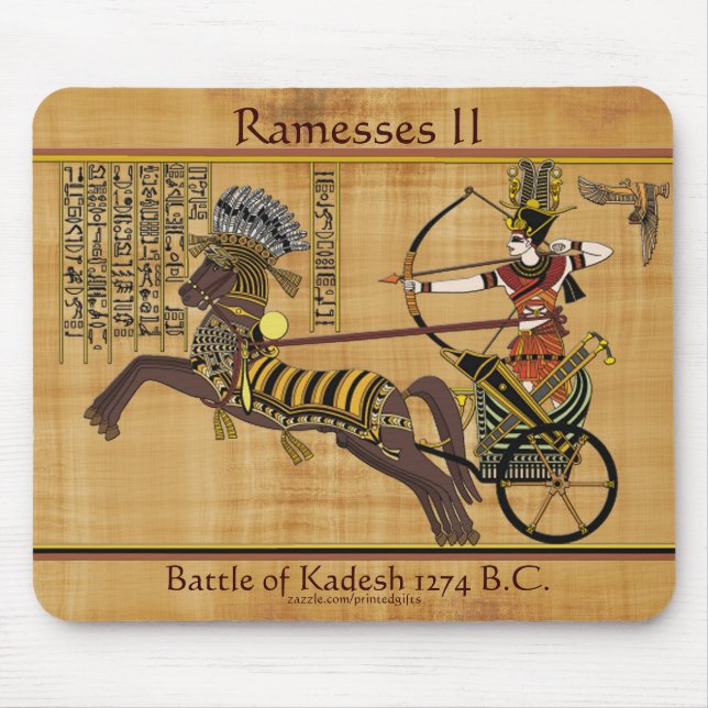 Egyptian Pharaoh Ramesses II & Chariot i Kadesh Musmatta (Framsidan)