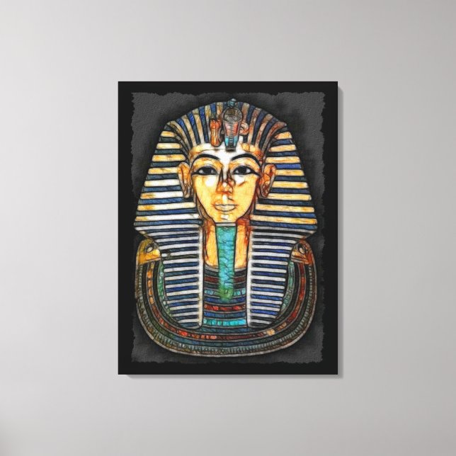 Egyptian Pharaoh Tutankhamen Art Study Canvastryck (Framsida)