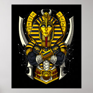 Egyptian Pharaoh Tutankhamun Ancient Kung Tut Poster