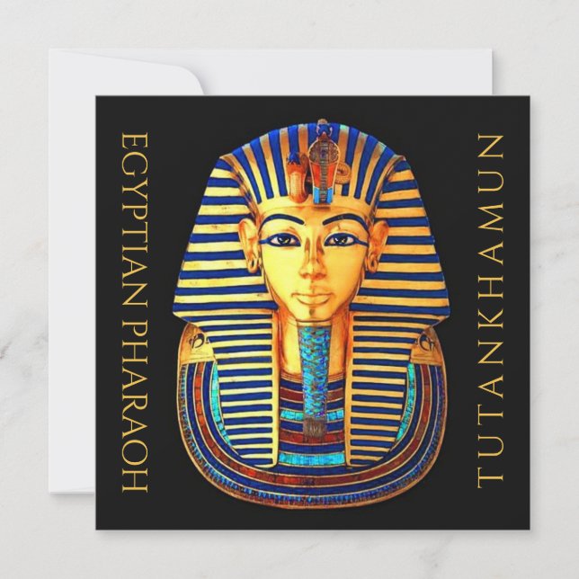 Egyptian Pharaoh Tutankhamun Hi-Def Flat Card (Framsida)