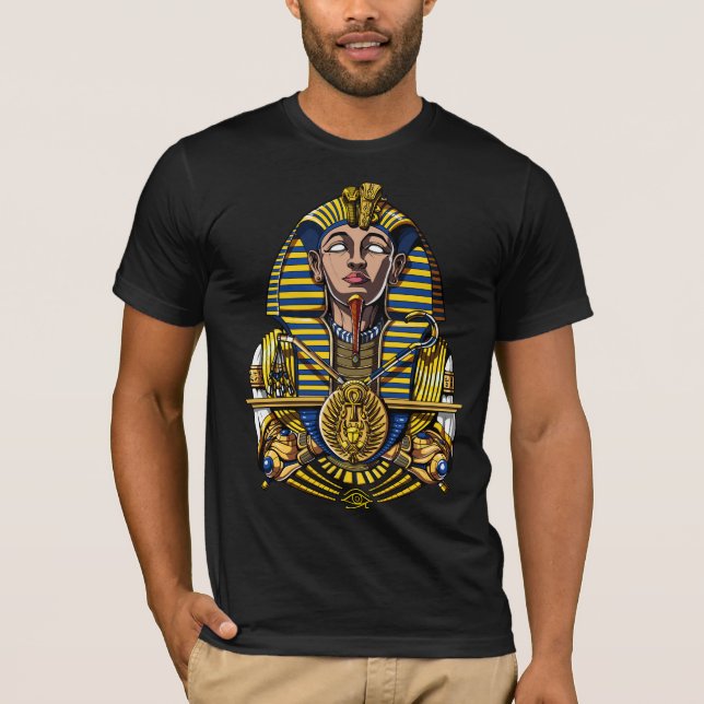Egyptian Pharaoh Tutankhamun Kung Tut T Shirt (Framsida)