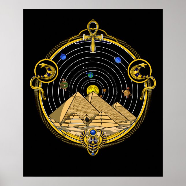 Egyptian Pyramids Astronomy Poster (Framsidan)
