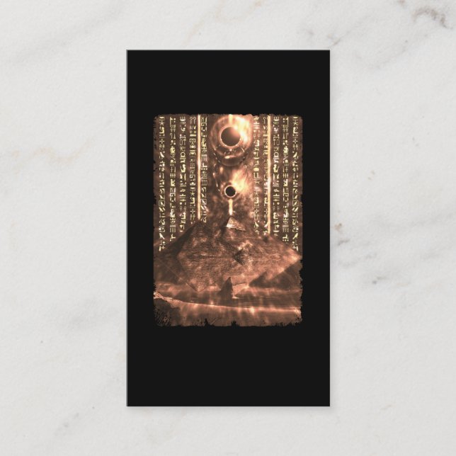 Egyptian Pyramids Hieroglyphics Scarab Artifact Visitkort (Framsida)