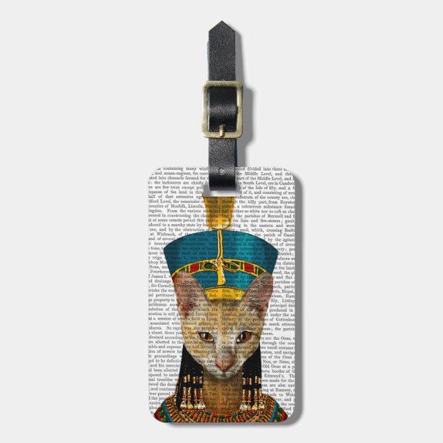 Egyptian Queen Cat Bagagebricka (Vertikal Framsida)