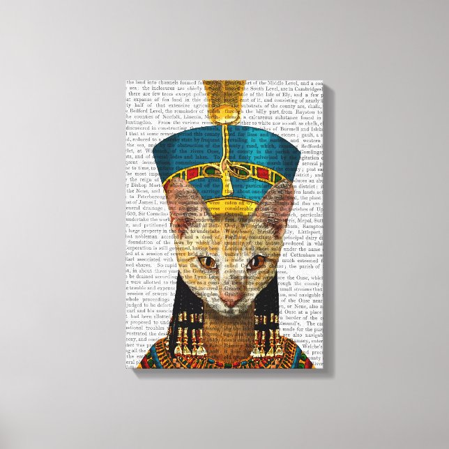 Egyptian Queen Cat Canvastryck (Framsida)