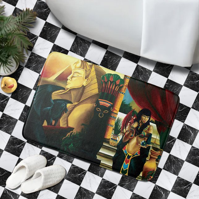 Egyptian Queen Cat Dragon Badrumsmatta (Skapare uppladdad)