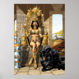 Egyptian Queen med Panther Poster