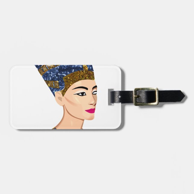 egyptian Queen nefertiti Bagagebricka (Horisontell Framsida)