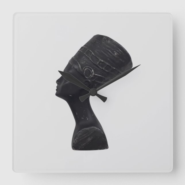 Egyptian Queen Nefertiti Fyrkantig Klocka (Framsida)