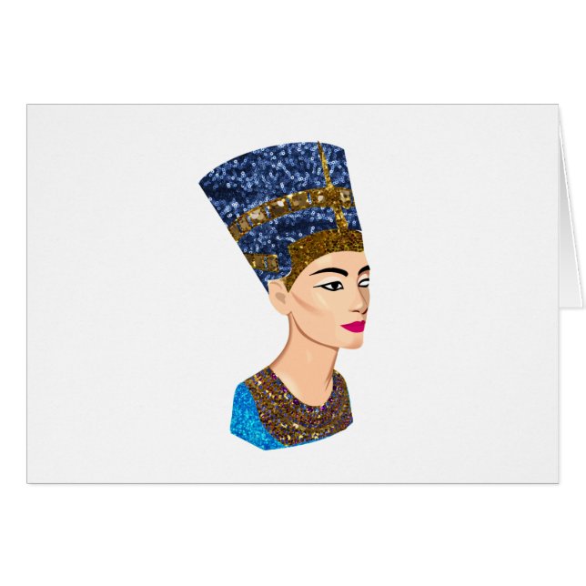 egyptian Queen nefertiti Hälsningskort (Framsidan Horizontal)