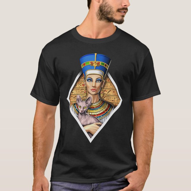 Egyptian Queen Nefertiti T Shirt (Framsida)