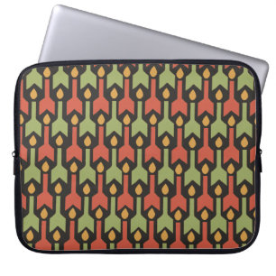 Egyptian Red Grönt Arrow Mönster Laptop sleeve