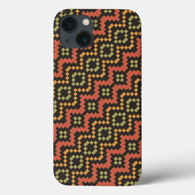 Egyptian Red Grönt Black Tribal iPad Case (Baksida)